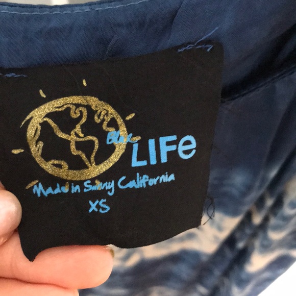 Blue life short silky slip - Picture 4 of 5